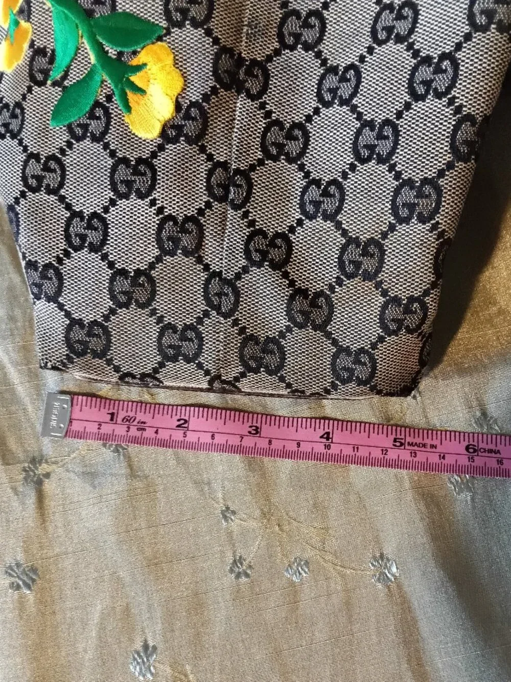 Custom - Gucci Tote - Bee and Floral Embellished
